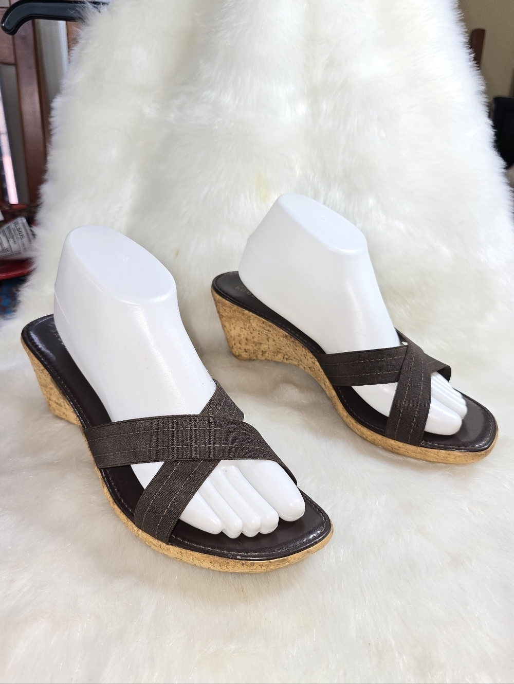 Italian Shoemakers Womens Wedge Slide Sandals - Picture 2 of 12